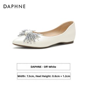 Daphne | Pointed Toe Buckle Flat Shoes for Women with Crystal Decorations