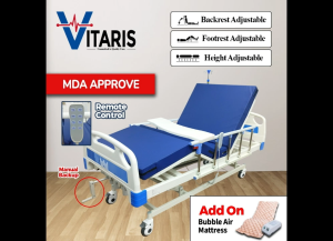 [Same-Day Delivery] Hospital Bed 3 Function Manual / 3 Function Auto Electrical【FREE Mattress】