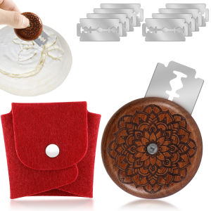 Bread Dough Scoring Tool Compact Bread Scoring Dough Cutter 5cm Wooden Sourdough Bread Scorer with 10 Stainless Steel Blades