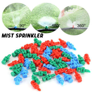 50pcs 90°/180°/360° Spray Misting Nozzle Drip Irrigation Garden Watering System Accessories Sprinkler Head Garden Tool
