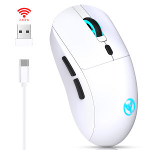 HXSJ | HXSJ 2.4G Wireless Rechargeable Mouse Ergonomic PAW3212 Professional IC 650mAh Battery 6-key Optical Gaming mouse for laptop