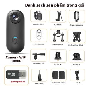 Camera Mini 4K Bỏ Túi Đeo Được Vỏ Chống Nước Từ Tính WiFi Camera Xe Đạp Dành Cho Vlog Đạp Xe Thường Ngày Sử Dụng Tại Nhà FHD 1080P Với Đầu Đọc Thẻ TF