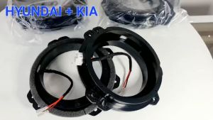 Hyundai – Kia: Đế đệm loa / Dưỡng loa cánh loại tròn cho dòng xe Hyundai - Kia liền giắc zin - loại dày hàng đẹp. 02 cái