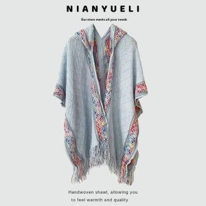 Elegant Ethnic Style Shawl Womens Outerwear Spring Summer New Arrival Travel Fashion Long Rectangle Polyester Fiber Scarf