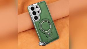 360 ° Rotating Bracket Leather Case For Samsung Galaxy S26 S24 S23 S25 Ultra S25Edge Wireless Charging Phone Protect Back Cover