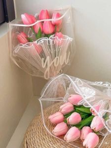 High-End Tulip Bouquet Artificial Flowers Picnic Handheld Floral Decorations New Ins Style Home Decorations Indoor Placement