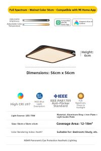 NSWR | Elegant Retro Wood Texture Ceiling Light with Eye Protection Square Design