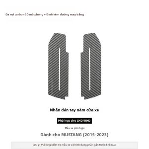 ALCANTARA | Alcantara Tay Nắm Cửa Ô Tô Bảng Viền Bảo Vệ Miếng Dán Cho Xe Ford Mustang GT 2015-2023 Nội Thất Điều Chỉnh Phụ Kiện Da Lộn Da
