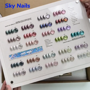 YANSHE 24 สี ชุดยาทาเล็บเจลตาแมว ผลมันวาวมาก เงามาก แผนภูมิสีฟรี สามารถจัดส่งได้ทันที