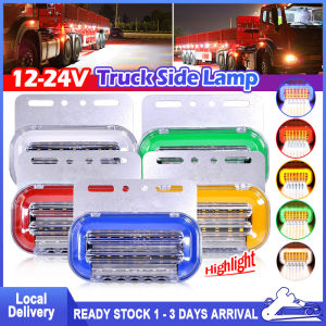 LED Side Lamp 12V 24V LED Double Colorful Side Light Marker Truck Trailer Side Market Lamp Light Signal Indicator Lamp Warning Tail Light Aksesori Lori Lampu Lori Tepi Body 货车边灯