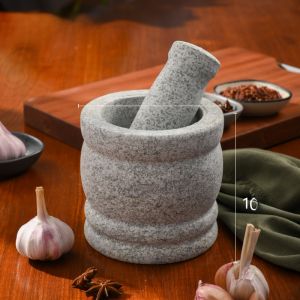Home Use Garlic Smasher Garlic Grinder Stone Material Sesame Grinding Tool Kitchen Cooking Utensils Garlic Pressing Tool