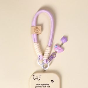 Sturdy Outdoor Mobile Phone Lanyard Cute Female Cartoon Style Handheld Keychain Versatile Mobile Phone Strap Durable Wristband