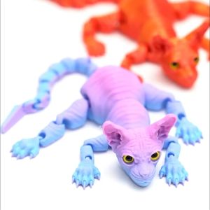 Mô hình Mèo ai cập Sphynx in 3D nhiều màu sắc trang trí bàn làm việc đồ chơi in 3D