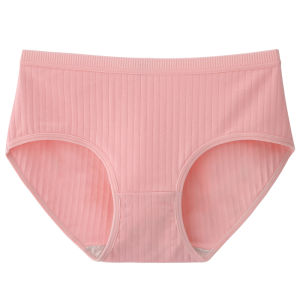 Honeycomb Antibacterial plus Size Mid-Waist Fat Black Underwear