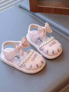 Princess Style Baby Girl Shoes Summer Soft Bottom Sandals Anti-Slip Rubber Sole Lightweight Breathable Leather Infant Walkers