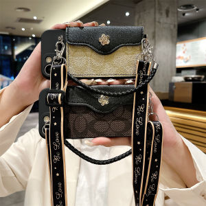 16/15Promax Card Holder Compatible Phone Case Simple Trendy Handheld 14 13High-End Feel Crossbody Strap XS Chain Portable