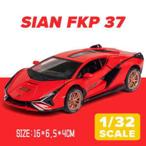 LEO 1:32 Lamborghini Sian Diecast Metal Car Model Toy Cars Collection For Boy Children Kids Toys Hobbies Vehicle Gift