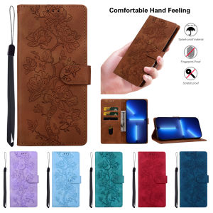 Embossing Magnetic Flip Leather Cover Wallet Case For iPhone 13 12 11 X Xr Xs 8 7 6 6s SE Mini Pro Max Plus