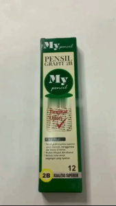Pensil 2B Hijau My Pencil [12 PCS] Murah / Pensil Kayu Grafit For Computer