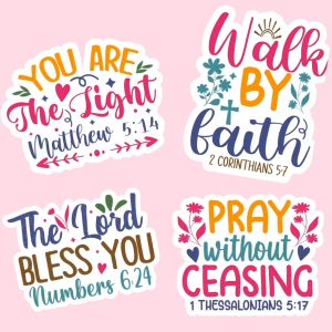 Bibble Verses Inspirational Sticker 14pcs Vinyl Journal Stickers