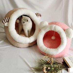 Cũi Chó Mèo Cỡ S/M/L Ấm Áp Có Đệm Dành Cho Thú Cưng