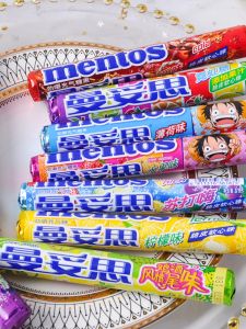 Mentos Hard Chewing Inflatable Crispy Skin Gummy 37G * 15 Pieces Full Box Multi-Specification Multi-Flavor Satisfy the Appetite Mint Candy