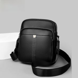 FEGER | กระเป๋าสะพายข้างหนังแท้สำหรับผู้ชาย Feger กระเป๋าสะพายข้างแบบสะพายข้างแบบลำลองสไตล์เกาหลี กระเป๋าใส่โทรศัพท์มือถือ
