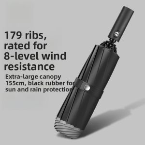 Automatic Folding Reverse Umbrella Extra Large Windproof Mens Car Special Use Rain Umbrella Rain And Sun Dual Purpose