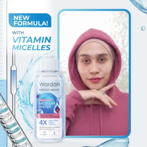 Wardah Perfect Bright Tone Up Micellar Water 100 ml - Micellar Water dengan Micelles Pencerah - Make Up Re