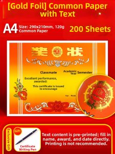 Feiyu | Customizable Award Certificate A4
