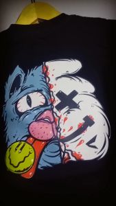 PROMO kaos distro anak sablon plastisol depan belakang bahan lembut adem 30s