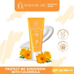 [READY STOCK] Madame Gie Madame Protect Me Sunscreen SPF 30 PA +++ With Calendula - Skincare Sunblock 60ML