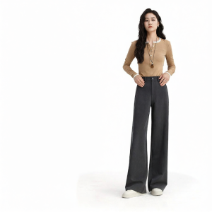 HIPPIE MISS | Short Figure Suitable Droopy Straight Leg Wide Pants