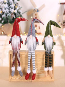 Christmas Decorative Plush Santa Claus Doll Ins Style Desktop Ornaments Festive Gifts Christmas Decoration Accessories