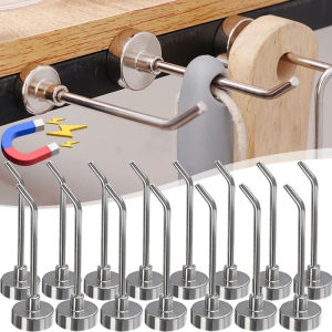 10PCS Strong Magnetic Hook Punch-free Heavy Duty Right Angle Magnet Rack Key Hanging Holder Home Kitchen Bathroom Storage Tool