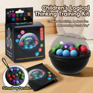 Rotating Puzzle Ball Brain Teaser Toy with Hanging Hook - Interactive Learning Game Spatial Awareness Logical Thinking