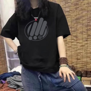 plus Size Royal Blue Short Sleeve T-Shirt Women Summer New Style European Goods Mid-Length Pure Cotton Versatile Half Sleeve Top