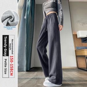Narrow Leg Wide Pants For Petite Women Black