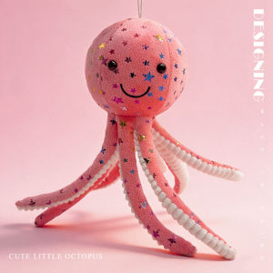 30cm Colourful Octopus Plush Long Legs With Star Beatiful Doll Stuffed Birthday Gifts Home Decro