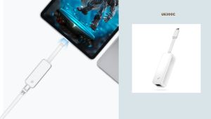 TP-LINK Tplink UE300C USB 3.0 Type C to Ethernet RJ45 LAN 1000Mbps Gigabit Network Adapter Plug and Play White UE300C