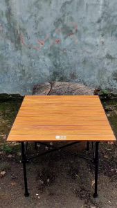 MEJA LIPAT CAMPING DHAULAGIRI FOLDING TABLE WOOD GRAIN MEJA CAMPING