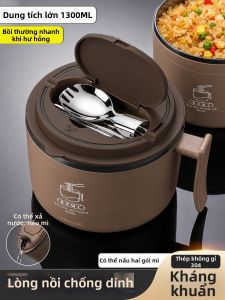 XIAOCHUSHU | Tô Mì Ăn Liền Thép Không Gỉ Có Nắp