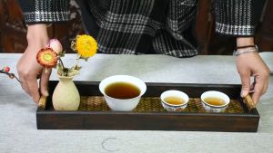 ถาดน้ำชาไม้ไผ่สานแบบดั้งเดิมถาดสี่เหลี่ยมผืนผ้าไม้วินเทจถาดขนมขบเคี้ยวในครัวเรือนถาดผลไม้เก็บช้อนส้อมไทยถาดเสิร์ฟ