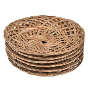 Piring Lidi Anyaman 50 pcs Piring Anyaman Lidi Kelapa Piring makan piring Saji Piring Rotan Piring Mangkuk Tradisional