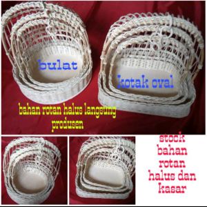 keranjang ayunan rotan isi 3
