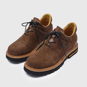 American Retro Work Style Derby Shoe Leather