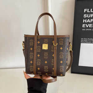 Fashionable Bucket Bag Womens Crossbody Handbag Single Shoulder Vegetable Basket Bag Soft Korean Style Printed PVC Material