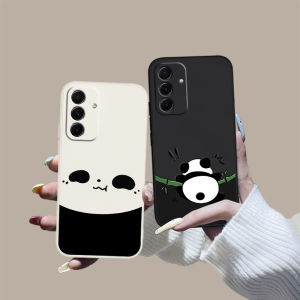 A56 5G Silicone Phone Case Womens Full Cover Protective Shell with Lanyard Galaxy a Anti-Fall Panda Design High-End Feeling