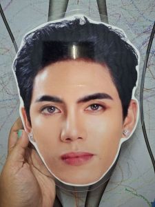 STELL BUBBLE HEAD FAN LAMINATED BLACK HAIR
