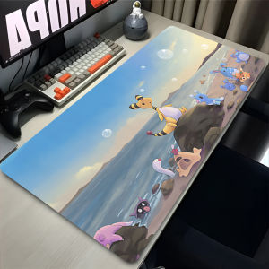 Bandai | Mouse Pad Large Desk Mat P-pokemon Ampharos Anime Playmat Gaming Mouse Pad Xxl Mousepad Speed Computer and Office Gamer Cabinet